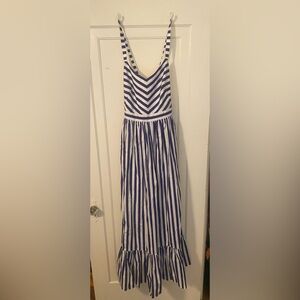J. Crew dress size 10. Colors royal blue and white.